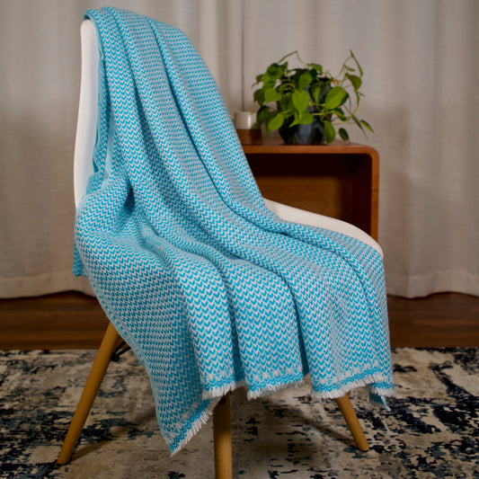 Altanera Cashmere Throw - Arctic Tide