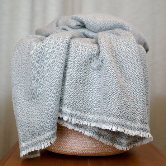 Altanera Cashmere Throw - Quartz Sky