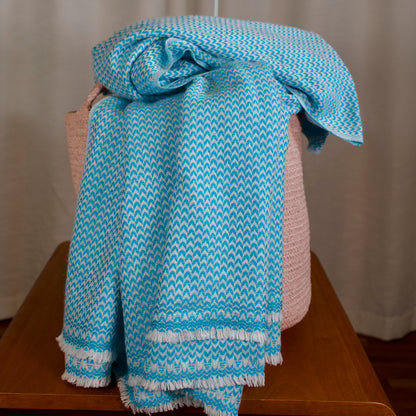 Altanera Cashmere Throw - Arctic Tide