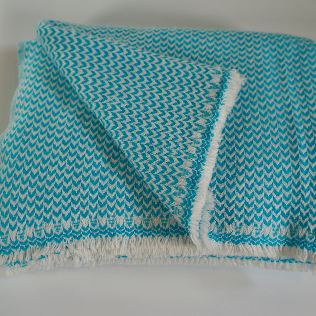 Altanera Cashmere Throw - Arctic Tide